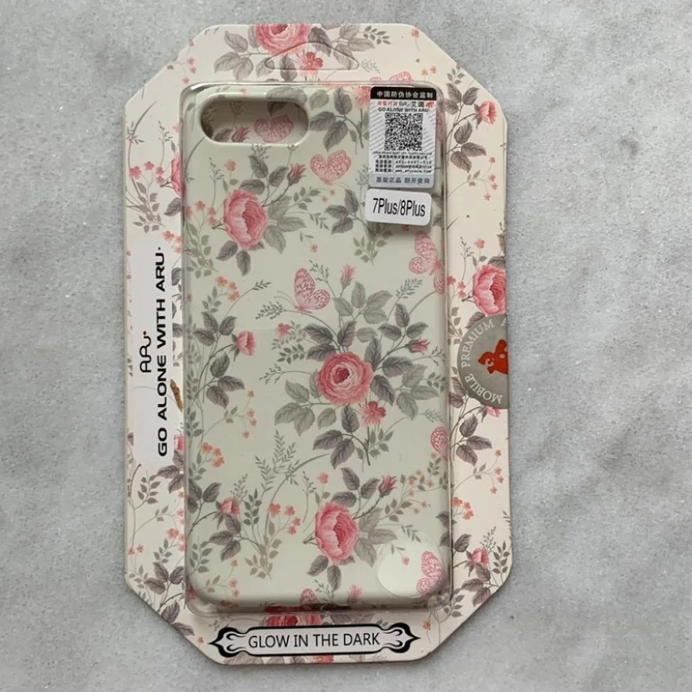 NEW iPhone 7 Plus / iPhone 8 Plus Floral tpu gold